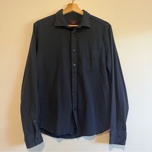 Untuckit Rohan Navy Button Up Long Sleeve Shirt Slim Fit Men’s Size Medium